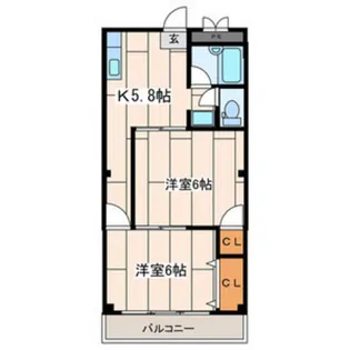 サンノウヤサクビル【4階】の間取り