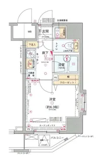 コンシェリア御茶ノ水【6階】の間取り
