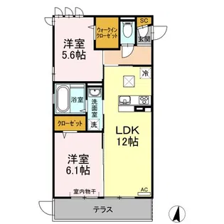 リアンジュ【1階】の間取り