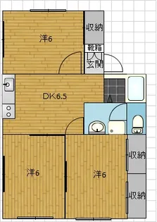吾妻コーポD【1階】の間取り