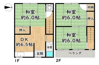 兵庫県尼崎市三反田町2【一戸建】の間取り