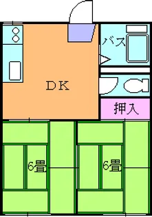 すずらん荘【1階】の間取り