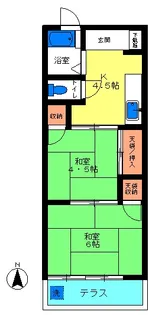 スカイハイツ【1階】の間取り