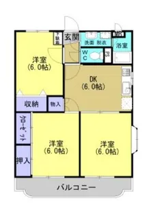 3DKの間取り画像