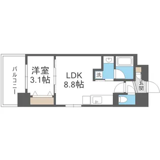 Dimora難波【2階】の間取り