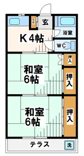 東京都府中市是政5【アパート】の間取り
