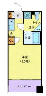 クレジデンス神谷町【6階】の間取り