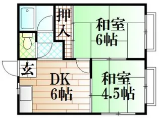 コーポシャローム II【1階】の間取り