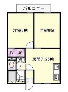 シティハイムF-1【2階】の間取り