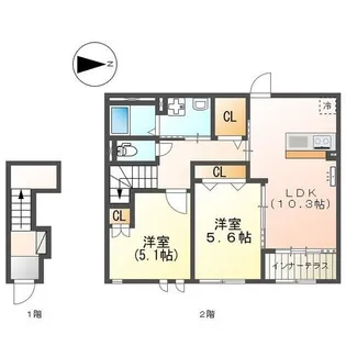 エル・クーレ【2階】の間取り