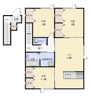 クオンタム筒井IV【2階】の間取り