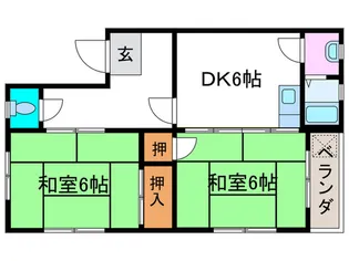 小畑川ハイツ【4階】の間取り