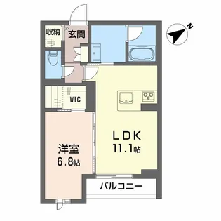 コリーヌ・クレール【2階】の間取り