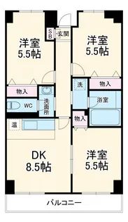スカイコート【8階】の間取り