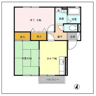 サンウッド A【2階】の間取り