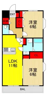 パレロワイヤル朝日5丁目【4階】の間取り