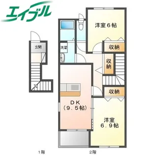 SUN PRESS C【2階】の間取り