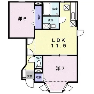 リジェール1号館【1階】の間取り