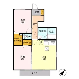 ラ・レアール・パス【1階】の間取り