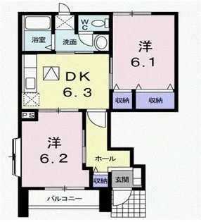 優優コ-ト II【1階】の間取り