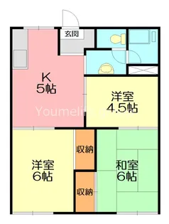 高部ハイツ【2階】の間取り