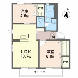 イル・ソーレTOWN B【1階】の間取り
