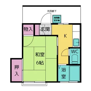 薫ハイツ【2階】の間取り
