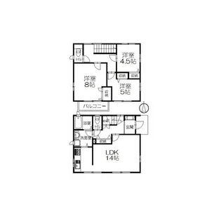 神奈川県茅ヶ崎市小和田1【一戸建】の間取り