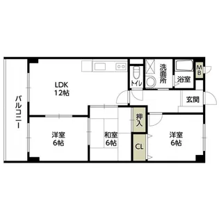 大阪府交野市天野が原町4【マンション】の間取り