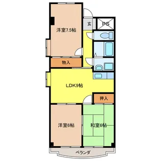 岐阜県岐阜市鏡島精華2【マンション】の間取り