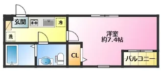 ベイルーム武蔵中原【1階】の間取り