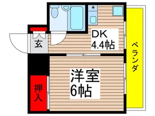 ベルレ市川【2階】の間取り
