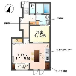 セピア・スイート【1階】の間取り
