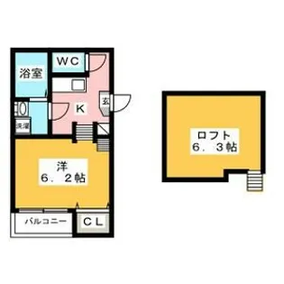 メゾンドルミエール【2階】の間取り