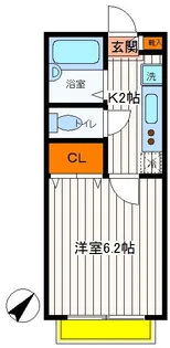 東京都国立市青柳1【アパート】の間取り