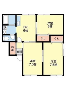 カーサみよしA【2階】の間取り