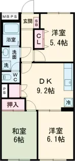 ウィステリア二子玉川【1階】の間取り