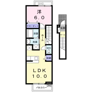 スルヤB【2階】の間取り