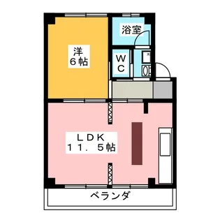 瓶ノ井マンション【2階】の間取り