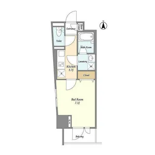 プリームス青柳【7階】の間取り