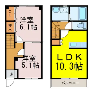 茨城県古河市釈迦【一戸建】の間取り