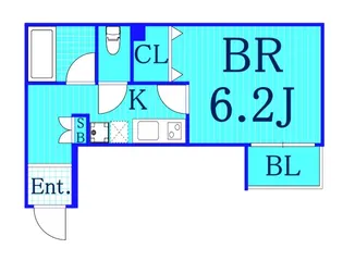ビーカーサツルミ【3階】の間取り