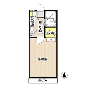 コーポラックス登戸【2階】の間取り