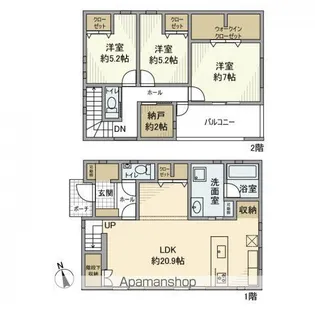 千葉県船橋市三山1【一戸建】の間取り