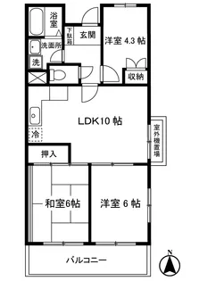 ビューテラス王禅寺【4階】の間取り