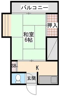 鳥海荘【2階】の間取り