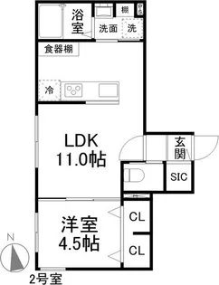 レクシア【2階】の間取り