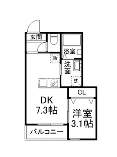 FORT SAKURA 椥辻【3階】の間取り