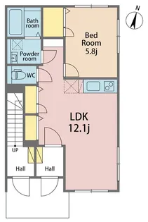 徳島県徳島市沖浜町栄開【アパート】の間取り