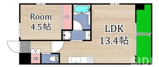大阪府大阪市鶴見区鶴見4【マンション】の間取り